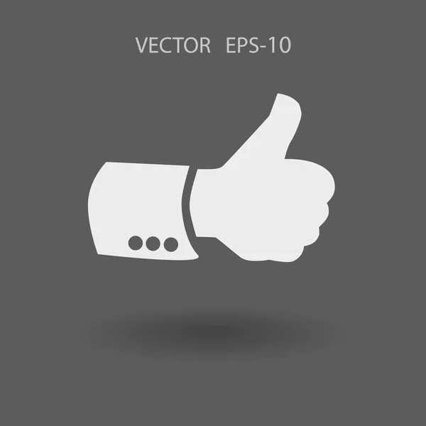 Icono plano de ok. vector ilustración — Vector de stock