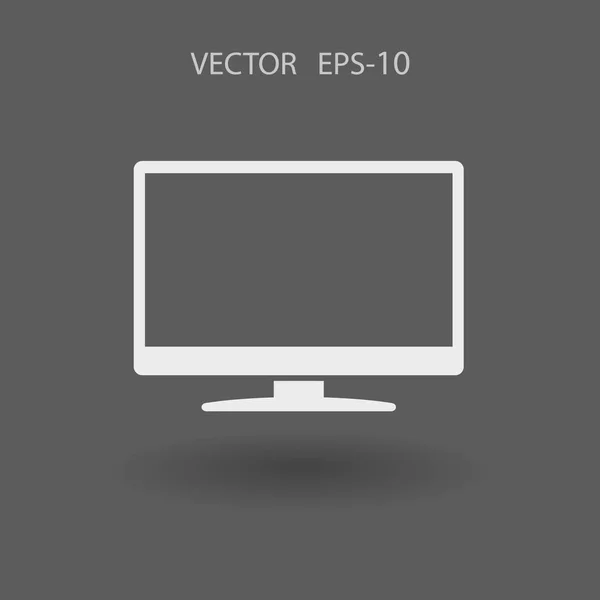 Ploché ikony monitoru. vektorové ilustrace — Stockový vektor