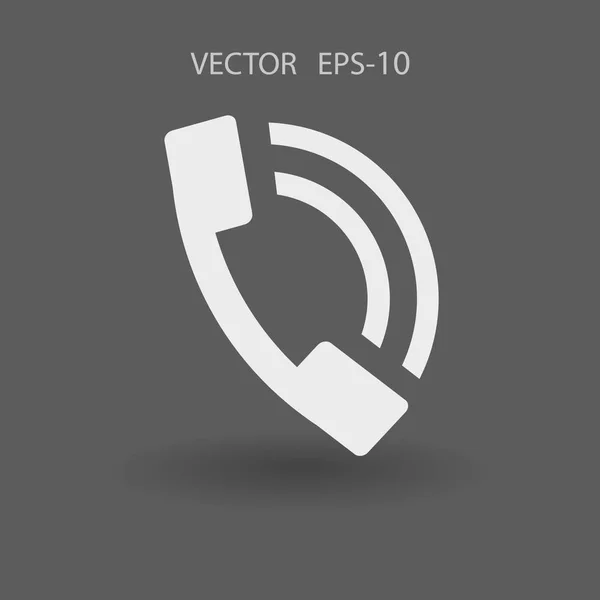 Ikon telepon yang datar. ilustrasi vektor - Stok Vektor