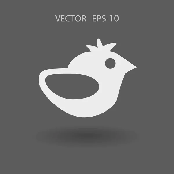 Icono plano de pájaro. ilustración vectorial — Vector de stock