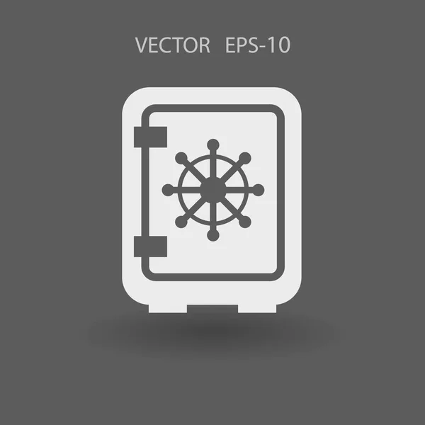 Ikon aman yang datar. ilustrasi vektor - Stok Vektor