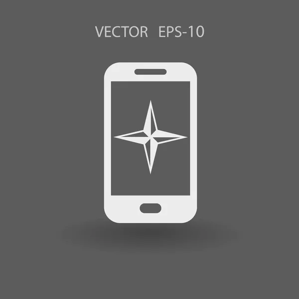 Flat icon of smartphone. vector illustration — Stock Vector