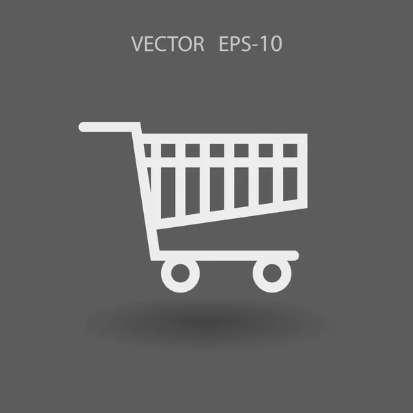 Icono plano de la carta de compras. ilustración vectorial — Vector de stock