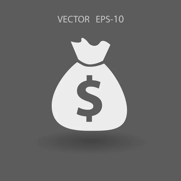 Flat icon of money. vector illustration — Stock Vector