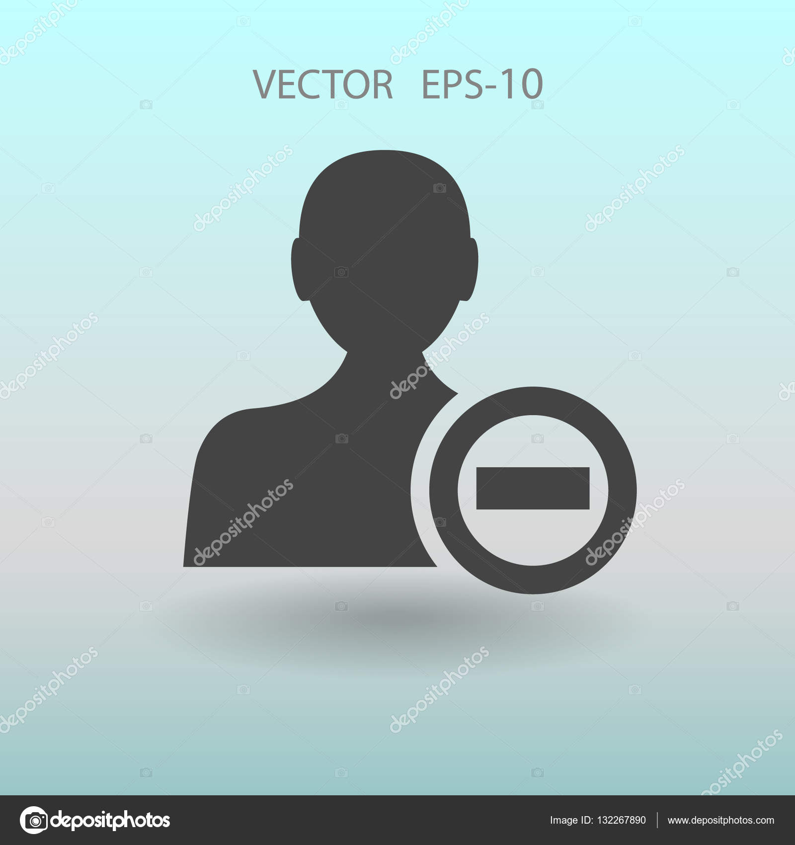 Remove contact icon. vector illustration — Stock Vector