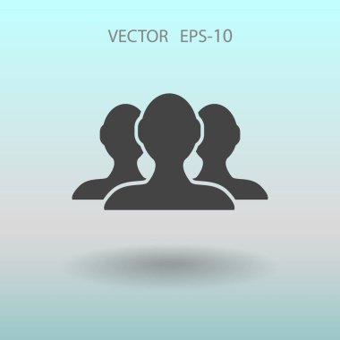 Takım çalışması düz simgesi. vektör çizim