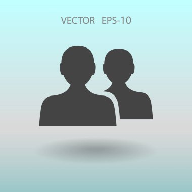 Takım çalışması düz simgesi. vektör çizim