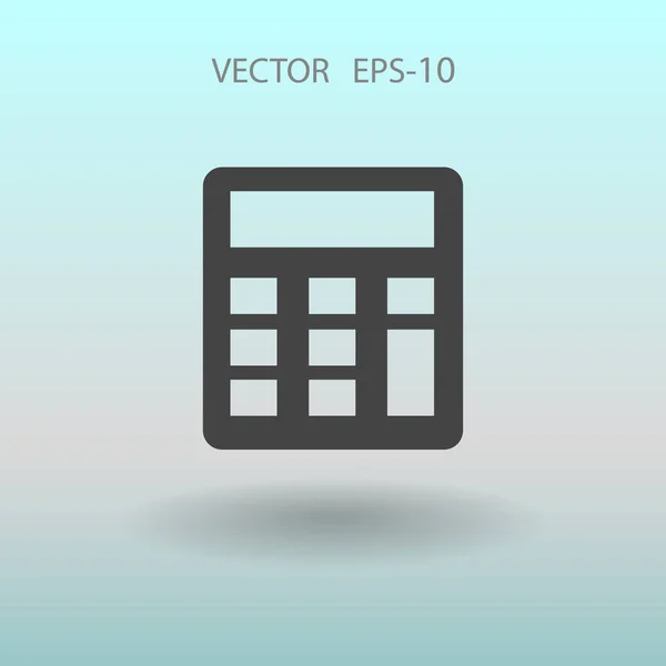 Platte pictogram van calculator. vectorillustratie — Stockvector