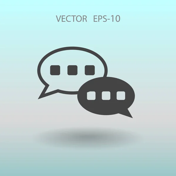 Düz simgesi bir iletişim. vektör çizim — Stok Vektör