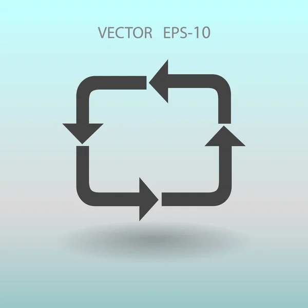Flat icon of cyclic. vector illustration — Stock Vector