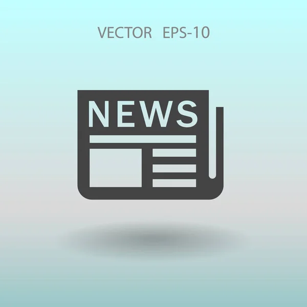 Icono plano de las noticias. ilustración vectorial — Archivo Imágenes Vectoriales