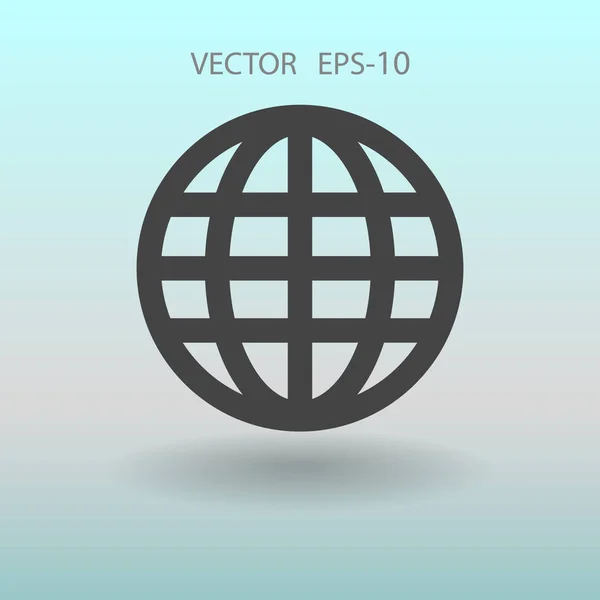 Platte icoon van globe. vectorillustratie — Stockvector