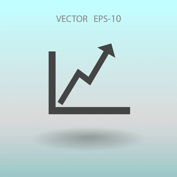 Icona piatta del grafico. illustrazione vettoriale — Vettoriale Stock