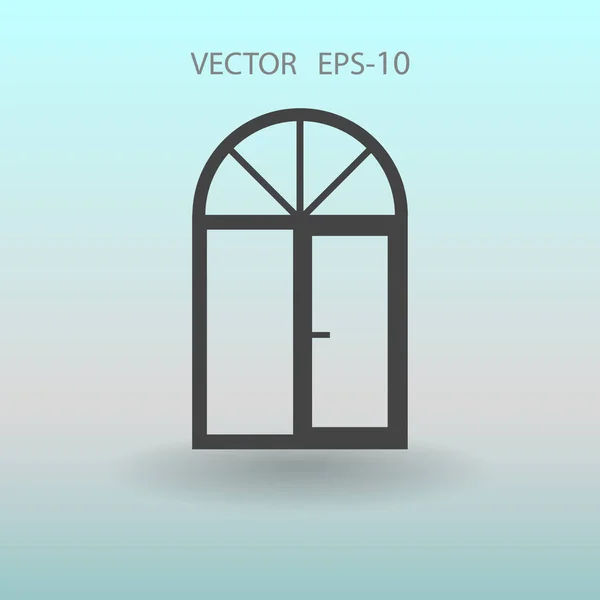 Flaches Fenster-Symbol, Vektorillustration — Stockvektor