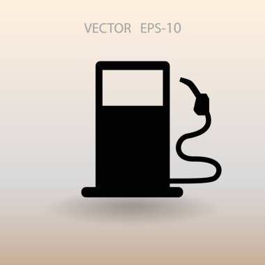 Düz yakıt simgesi. Vektör