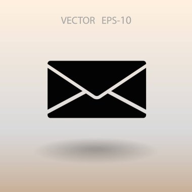 Düz simgesi mektup. vektör çizim