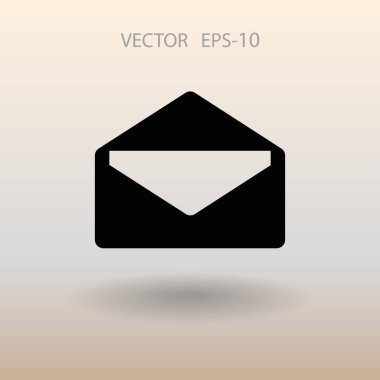 Düz simgesi mektup. vektör çizim