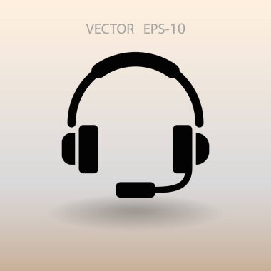 Düz simgesi desteği. vektör çizim