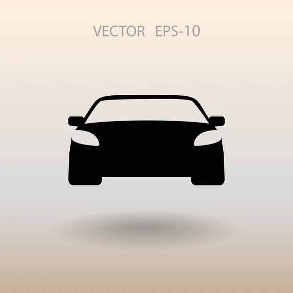 Ícone longo plano do carro da sombra, ilustração do vetor — Vetor de Stock