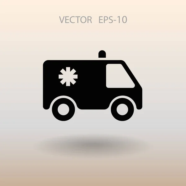 Flad ikon af ambulance vektor illustration – Stock-vektor