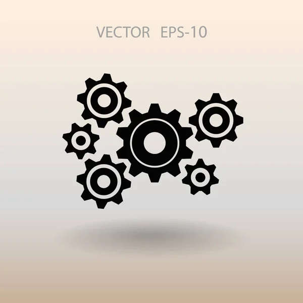 Ikona ozubení. vektorová ilustrace — Stockový vektor