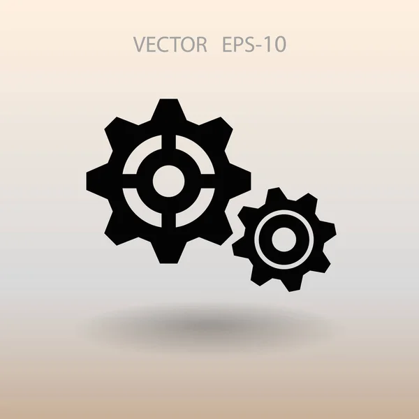 Icono de engranajes. Ilustración vectorial — Vector de stock
