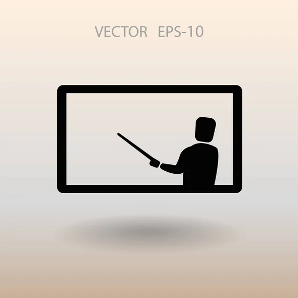 Platte pictogram van presentatie. vectorillustratie — Stockvector