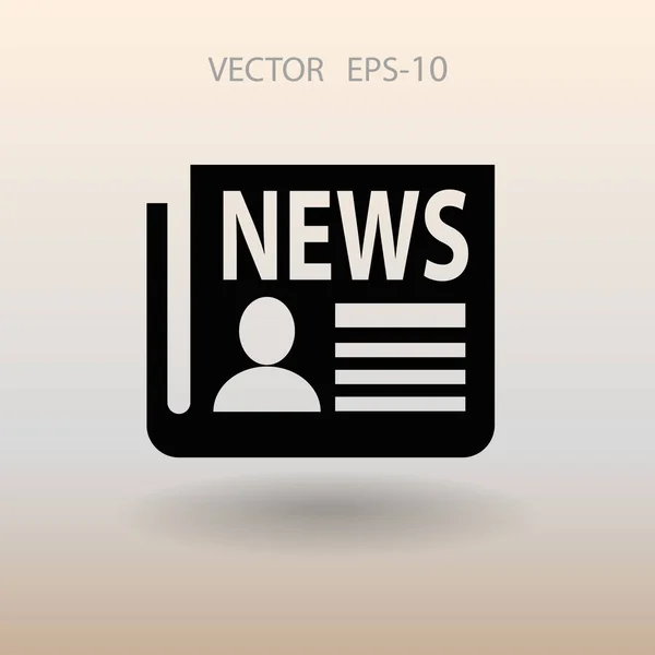 Flat  icon of news. vector illustration — Stock Vector