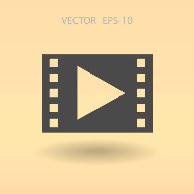 Düz simgesi video. vektör çizim