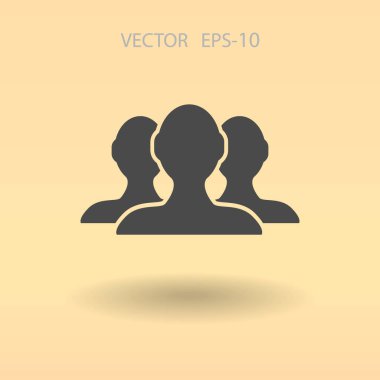 Takım çalışması düz simgesi. vektör çizim