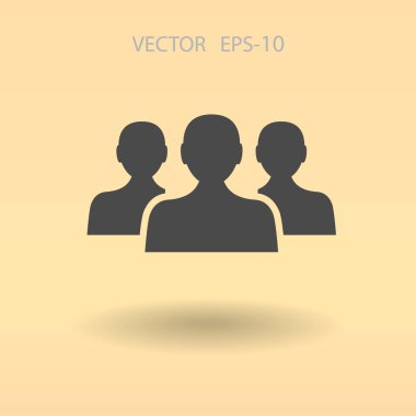 Takım çalışması düz simgesi. vektör çizim