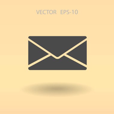 Düz simgesi mektup. vektör çizim