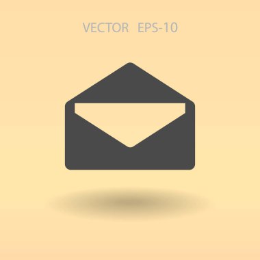 Düz simgesi mektup. vektör çizim