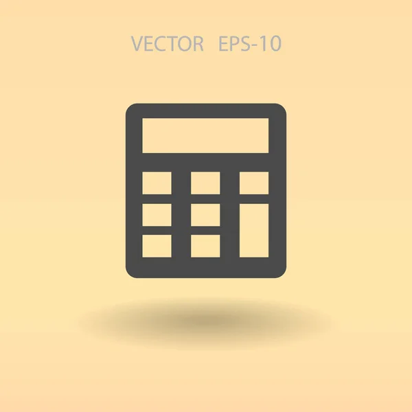 Icona piatta della calcolatrice. illustrazione vettoriale — Vettoriale Stock
