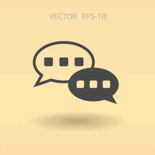 Icône plate d'une communication. illustration vectorielle — Image vectorielle
