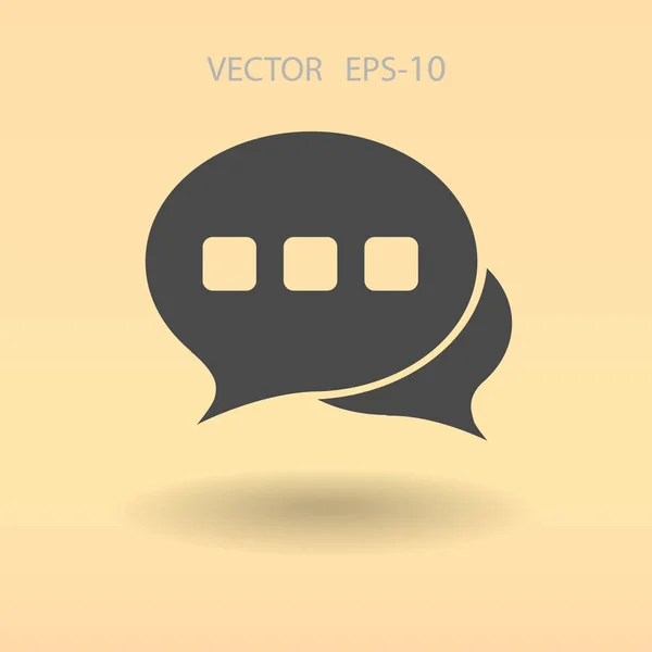 Icône plate d'une communication. illustration vectorielle — Image vectorielle