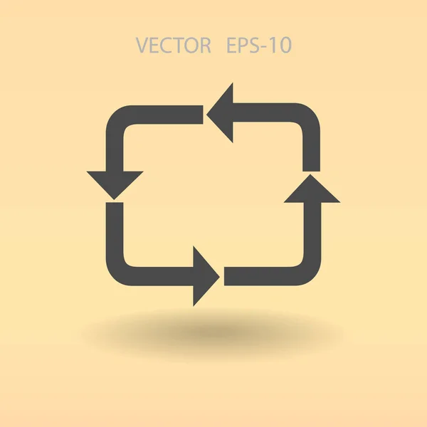 Icono plano de cíclico. ilustración vectorial — Archivo Imágenes Vectoriales