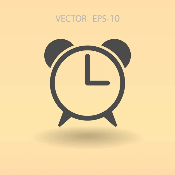 Flache Symbol des Weckers. Vektorillustration — Stockvektor