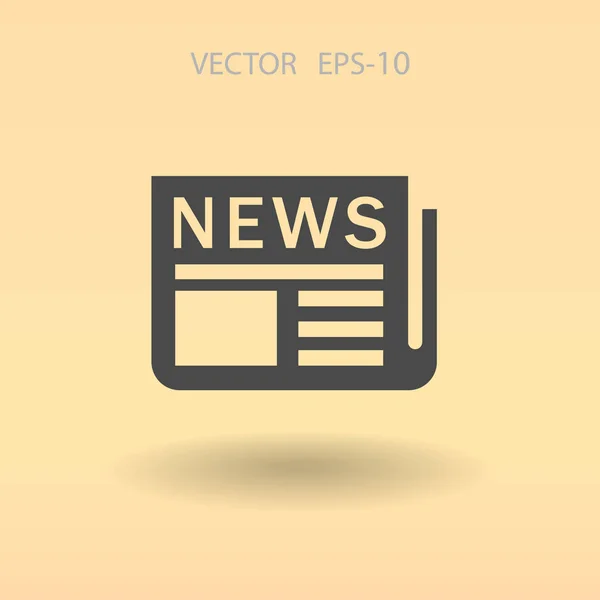 Icono plano de las noticias. ilustración vectorial — Vector de stock