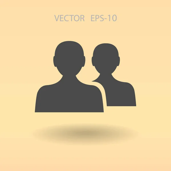 Icono plano del trabajo en equipo. ilustración vectorial — Vector de stock