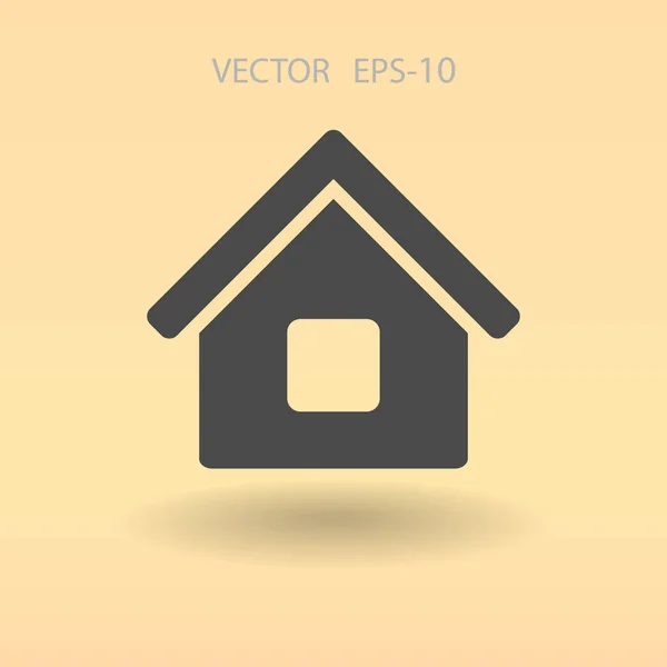 Icono plano de la casa. ilustración vectorial — Vector de stock