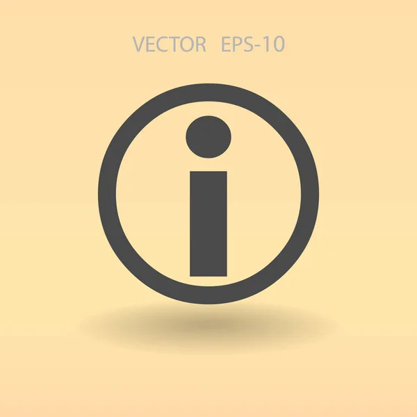 Icono plano de información. ilustración vectorial — Vector de stock