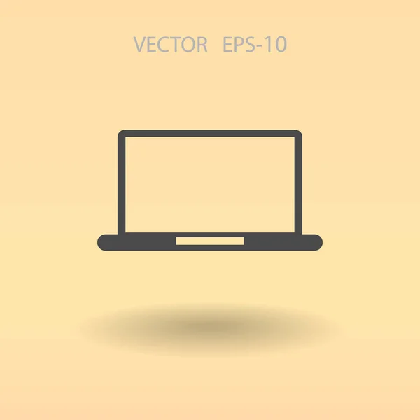 Vlakke icoon van laptop. vectorillustratie — Stockvector
