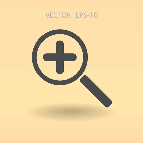 Zvětšit ikonu. vektorová ilustrace — Stockový vektor