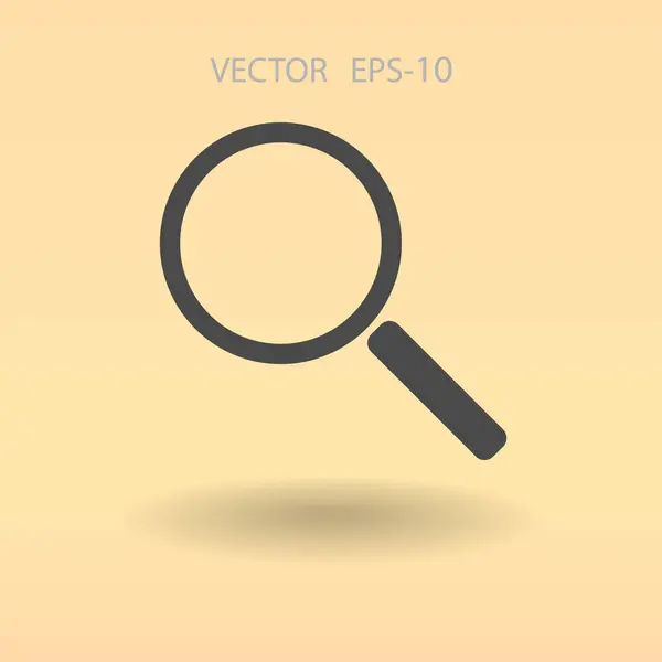 Platt ikon lupp. vektor illustration — Stock vektor