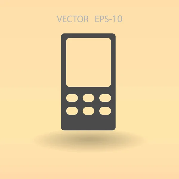 Icono plano del teléfono celular. ilustración vectorial — Vector de stock