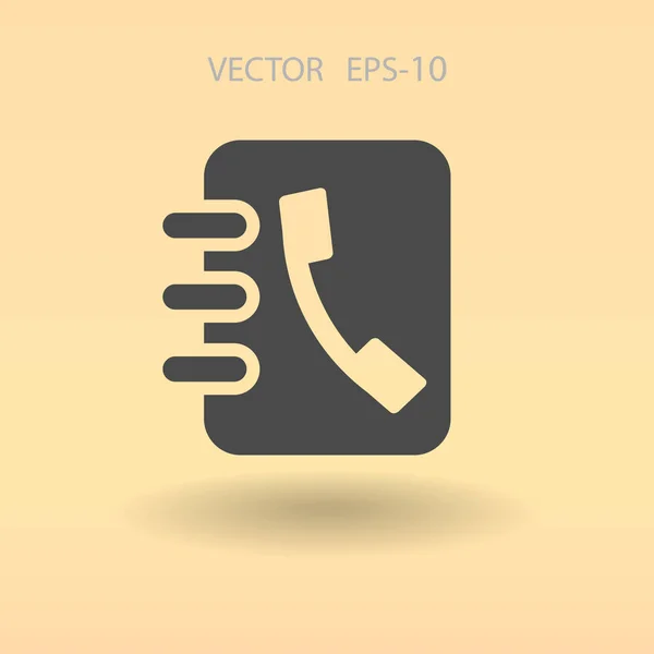 Flad ikon af kontakter bog. vektorillustration – Stock-vektor