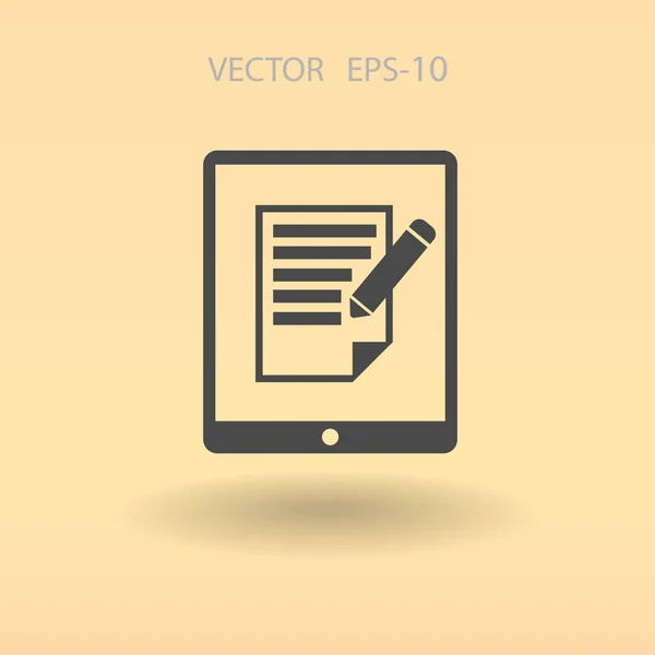 Touchpad notities pictogram. vectorillustratie — Stockvector