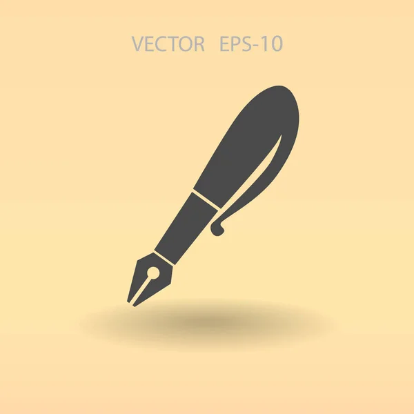 Flat  icon of pen. vector illustration — Stock Vector