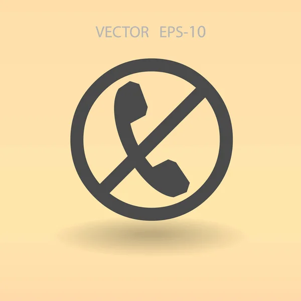 Vypnutí telefonu ikonu. vektorové ilustrace — Stockový vektor
